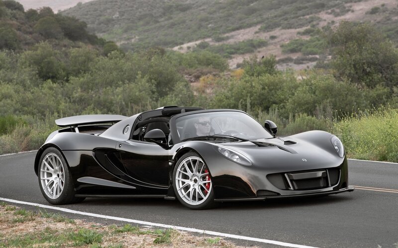 black sports car on road