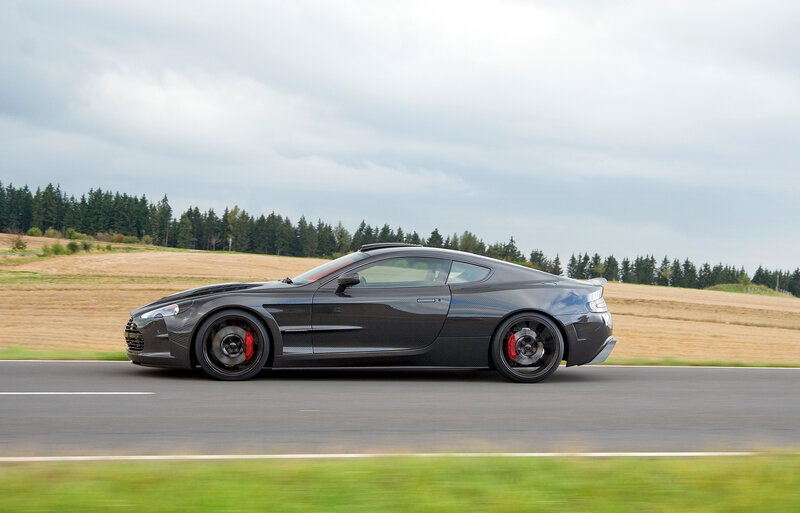 black sports car on road