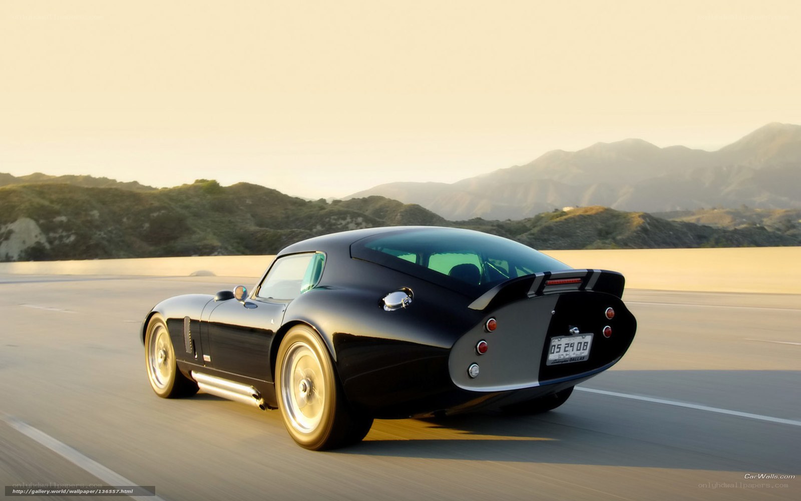 Black sports car on road