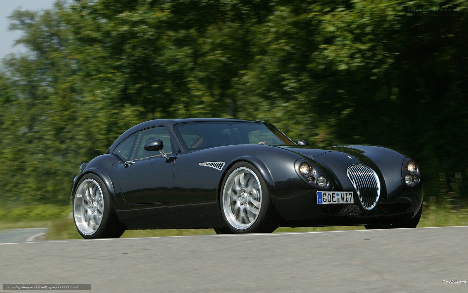 black sports car on road