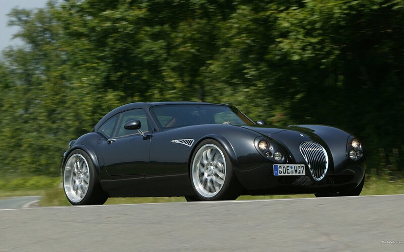 black sports car on road