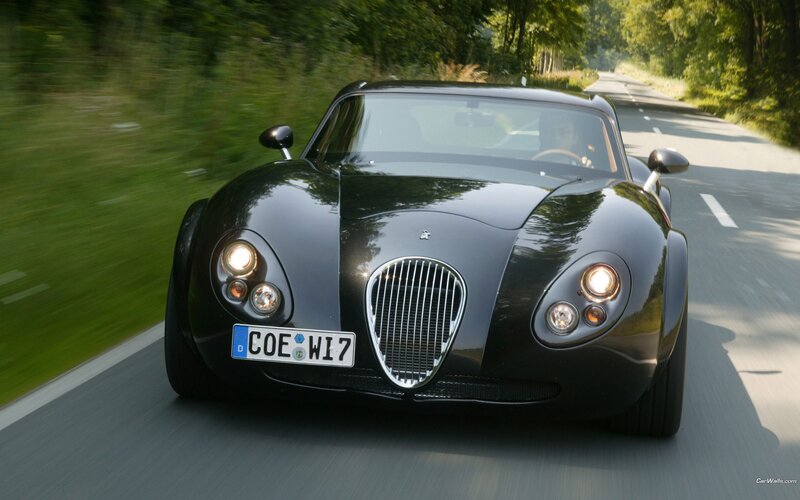 black sports car on road