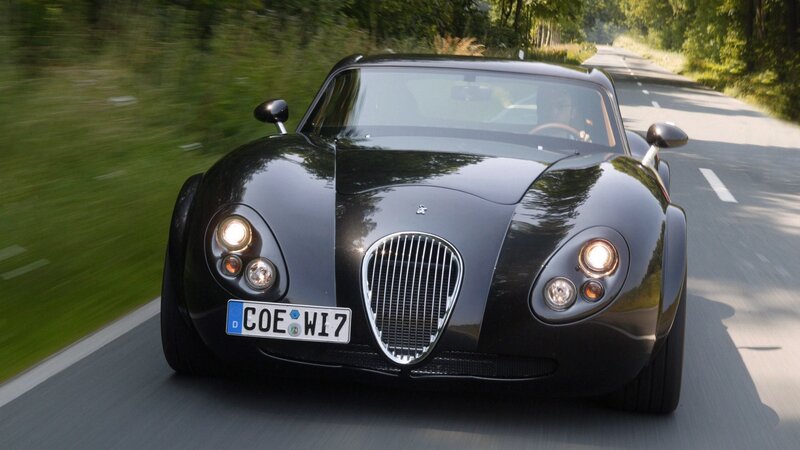 black sports car on road