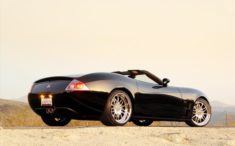 black sports car on road