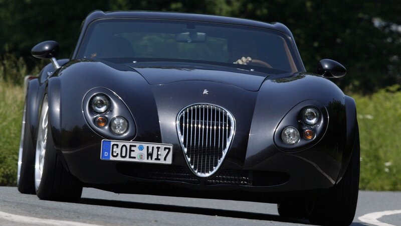 black sports car on road
