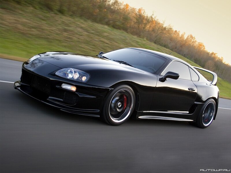 black sports car on road