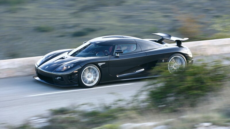 black sports car on road