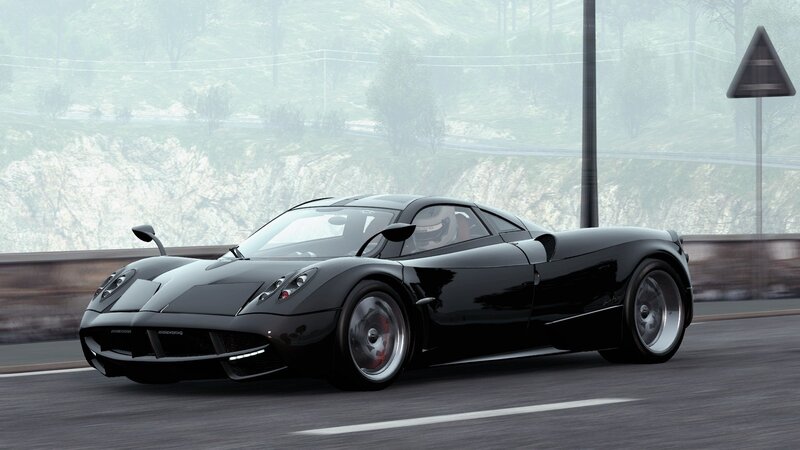 black sports car on road