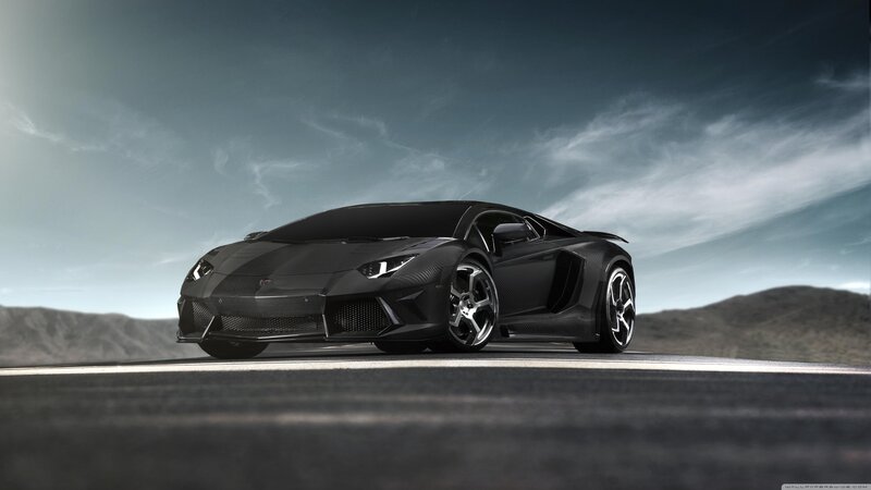 black sports car on road