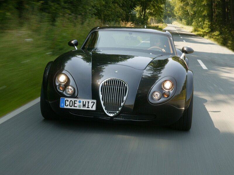 black sports car on road