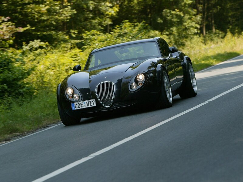 black sports car on road