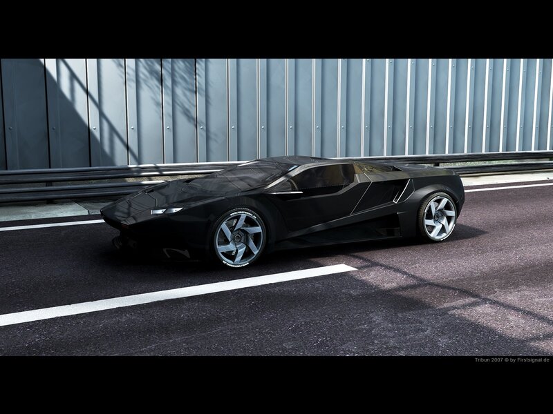 black sports car on road