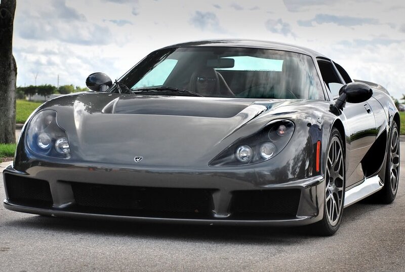 black sports car on road