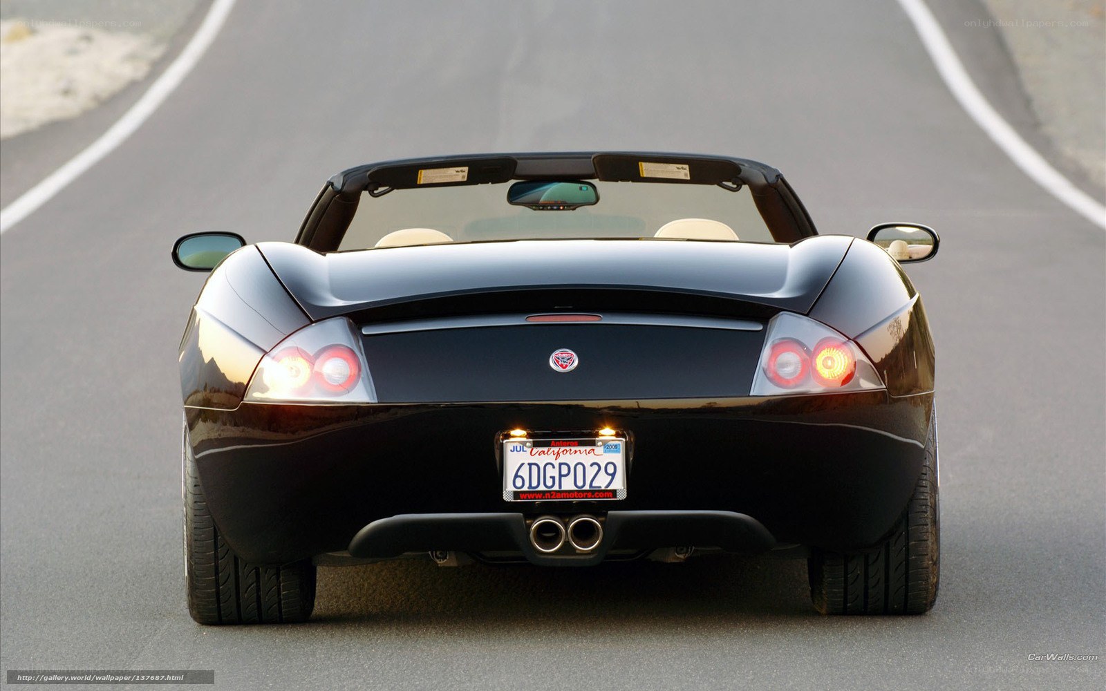 black sports car on road