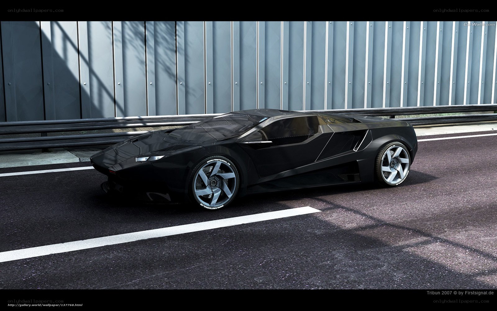 black sports car on road