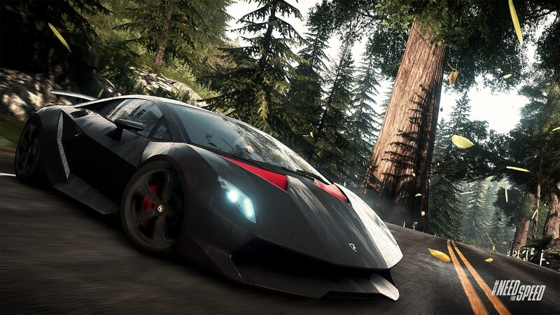 Black Sports Car on Road — Dynamic, Afternoon, 3d Render, Forest