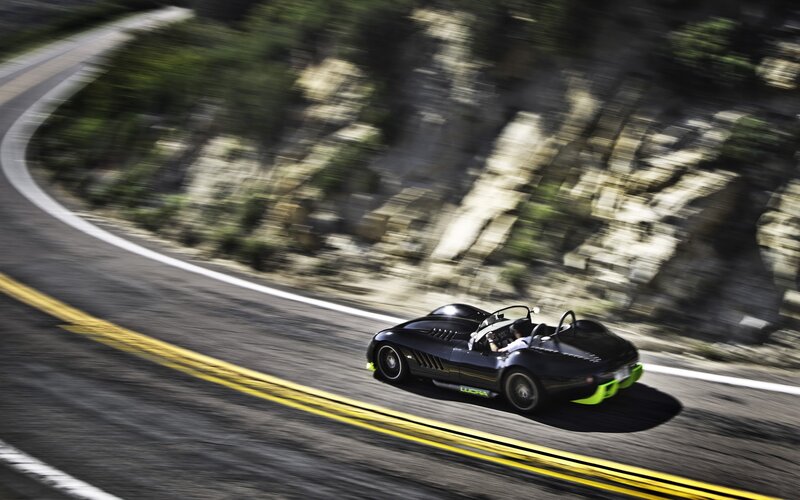 Black Sports Car on Road — Dynamic, Afternoon, Photograph, Driver, Mountain