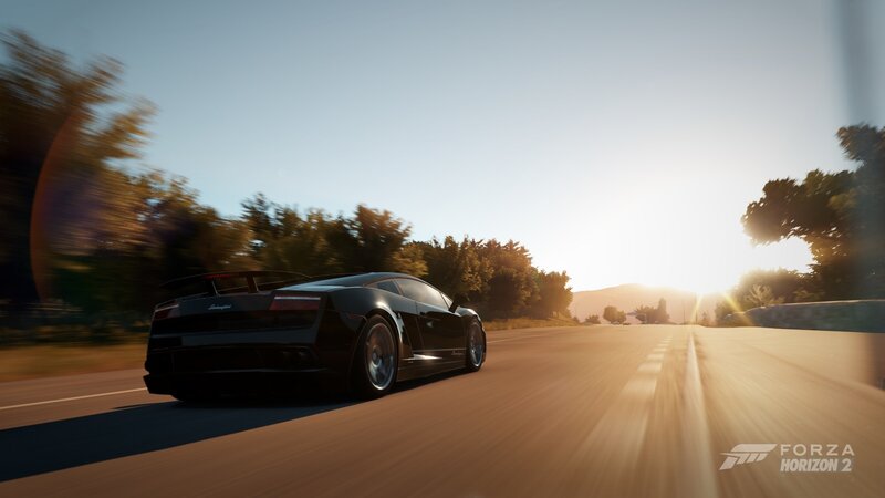 Black Sports Car on Road — Dynamic, Sunset, 3d Render