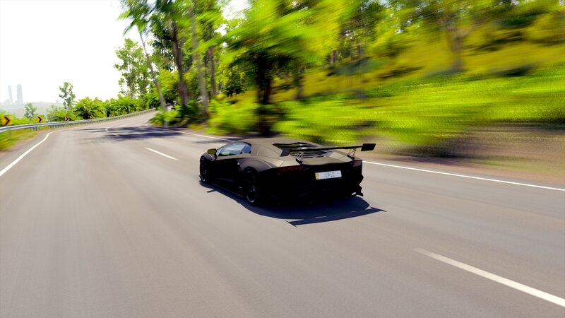 Black Sports Car on Road — Green, Dynamic