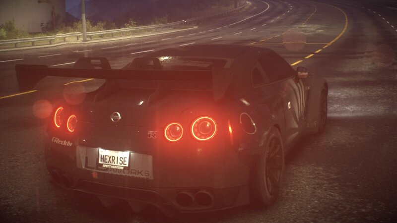 Black Sports Car on Road — Red
