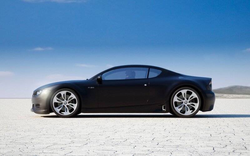 black sports car on salt flat