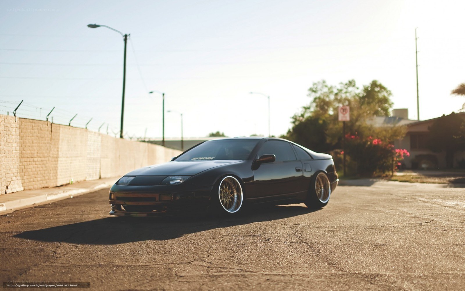 black sports car on street