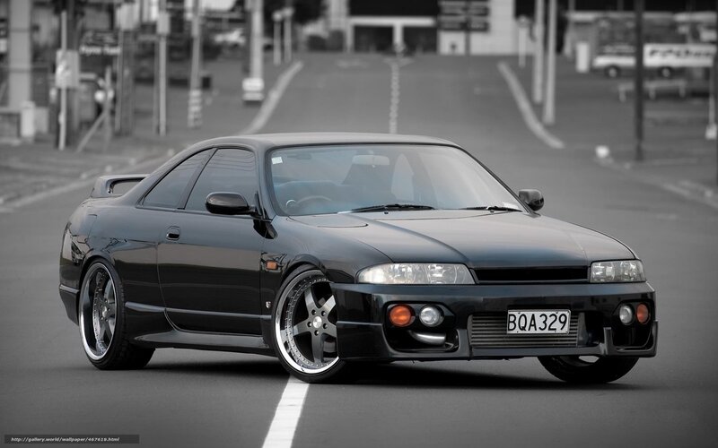 black sports car on street