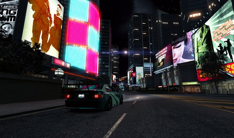Black Sports Car on Street — Nocturnal, Night