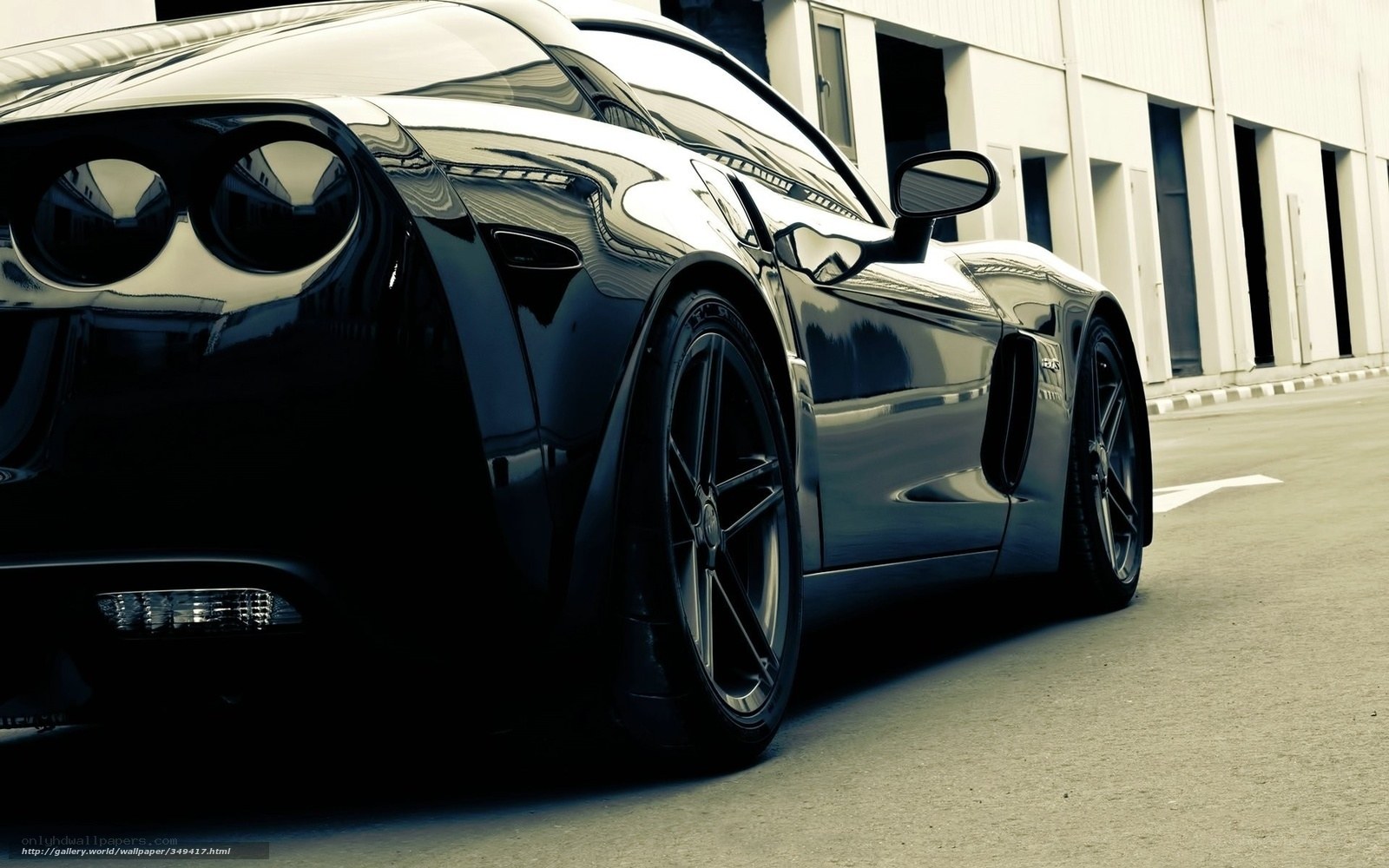 black sports car on street