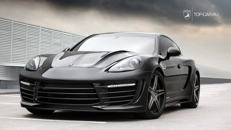 black sports car on track