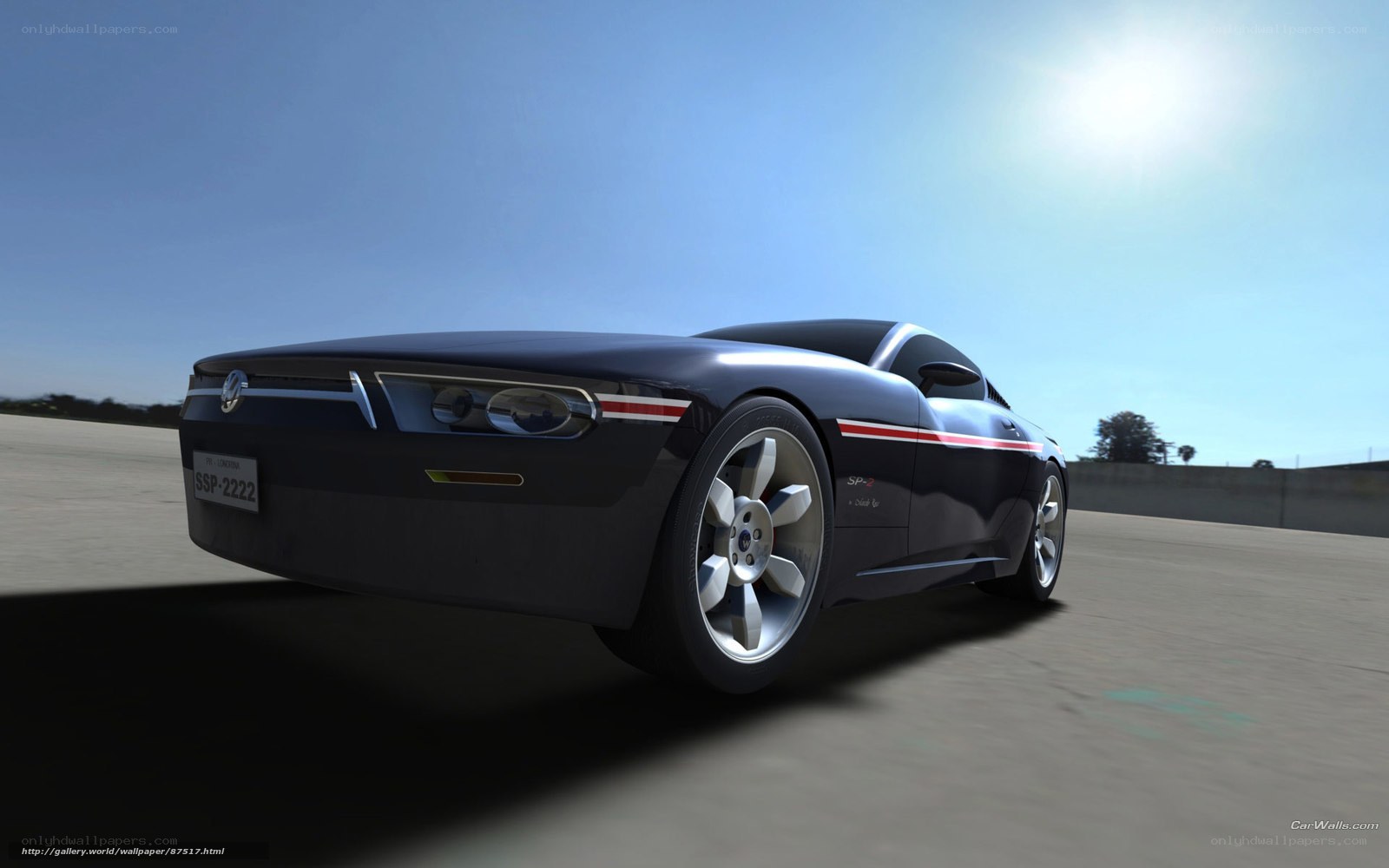 black sports car on track