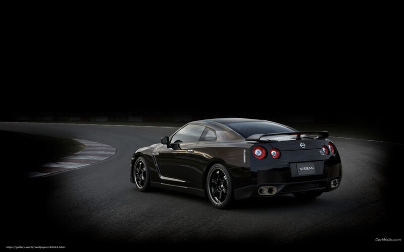 Black Sports Car on Track — Dramatic, Night