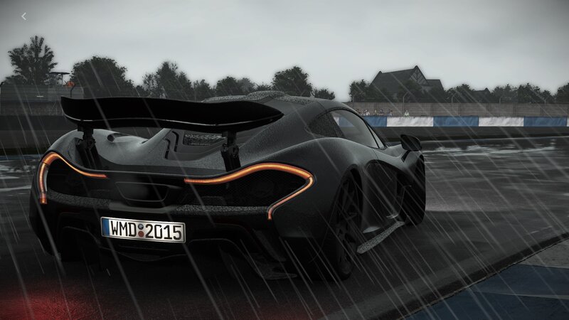 Black Sports Car on Track — Driving