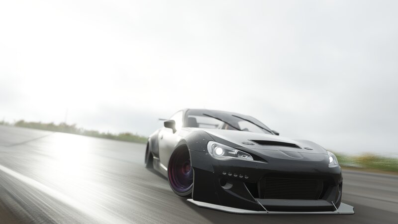 Black Sports Car on Track — Dynamic, 3d Render, Road