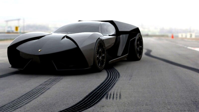 Black Sports Car on Track — Dynamic, 3d Render