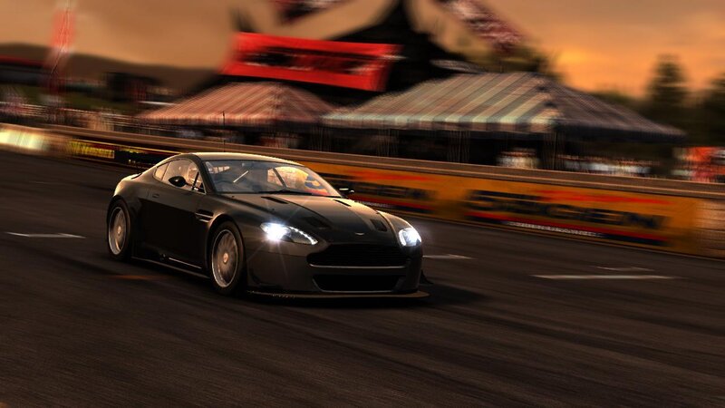 Black Sports Car on Track — Dynamic, Sunset, 3d Render