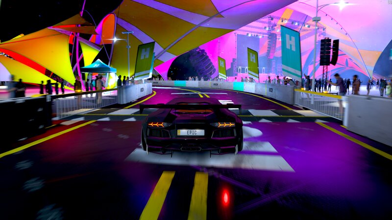 Black Sports Car on Track — Purple