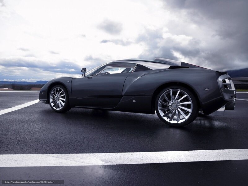 Black sports car on track