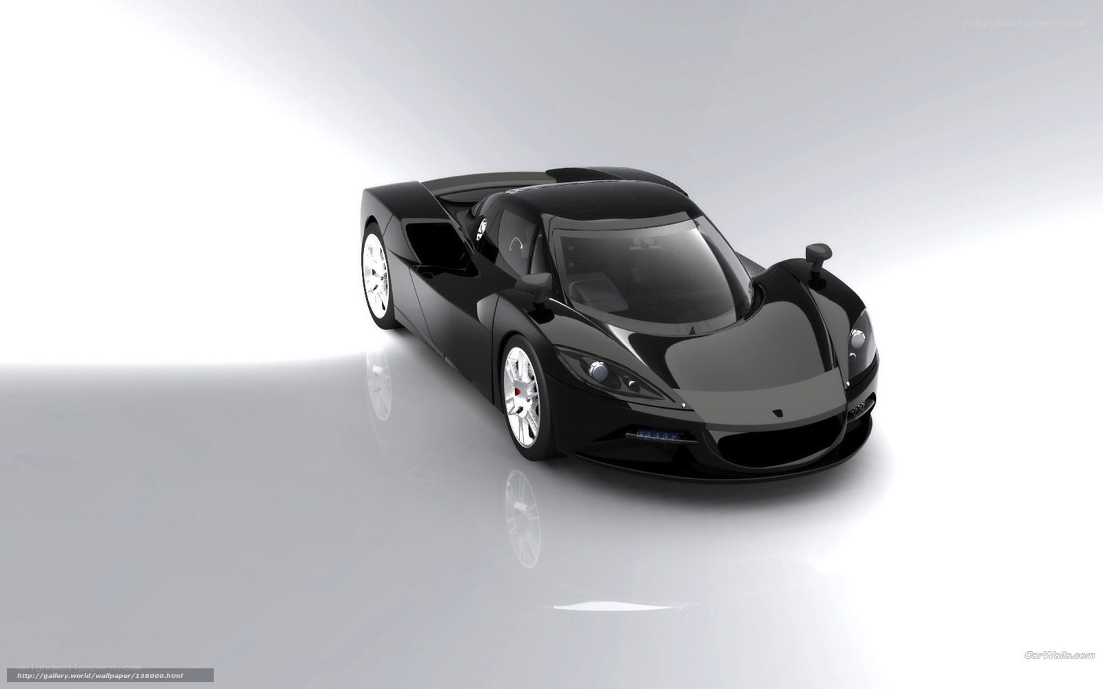 black sports car on white background