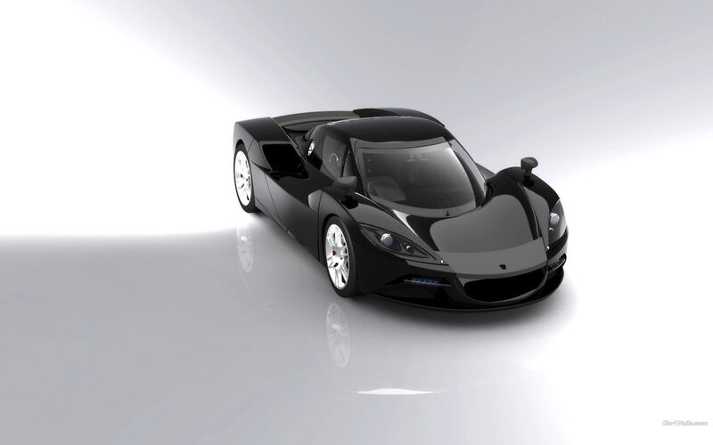 black sports car on white background