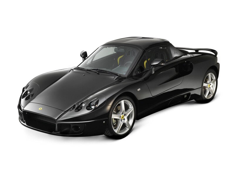 Black sports car on white background