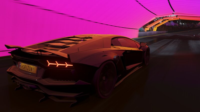 Black Sports Car — Purple, Dark, Futuristic
