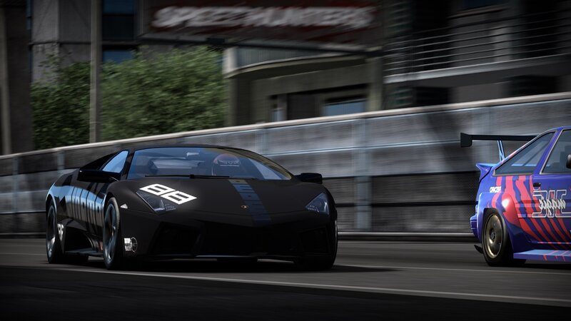 Black Sports Car Racing — Dynamic