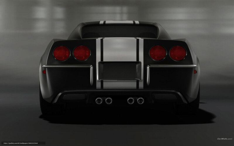 Black Sports Car Rear — Dramatic, 3d Render