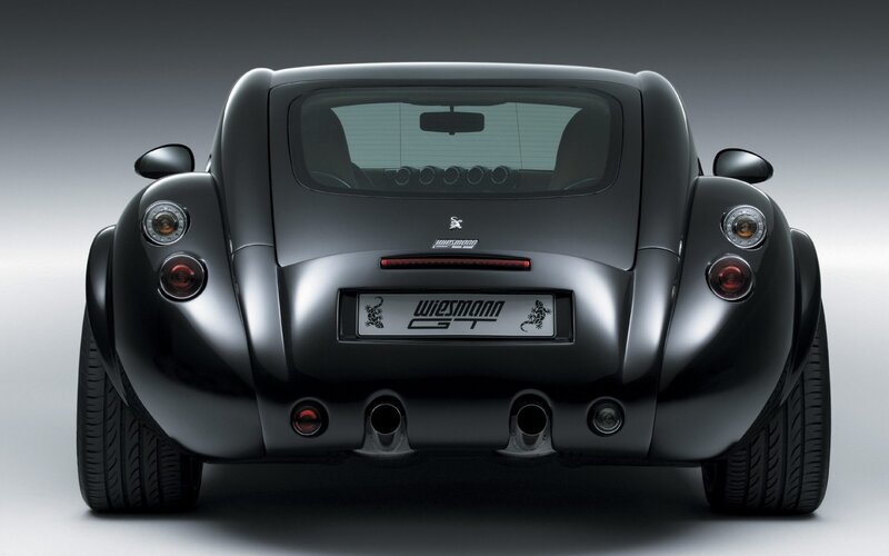 Black Sports Car Rear — Dramatic, Photograph