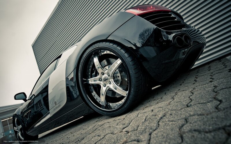black sports car rear view