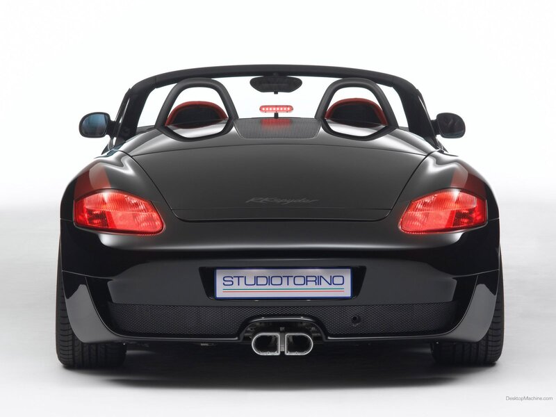 black sports car rear view