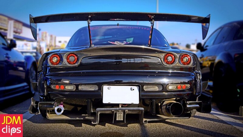 black sports car rear view