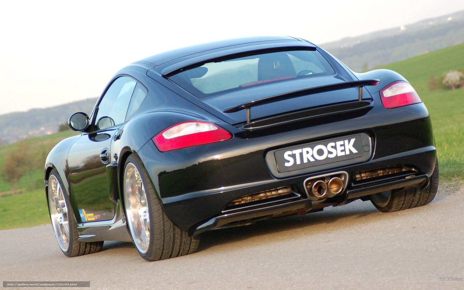 black sports car rear view