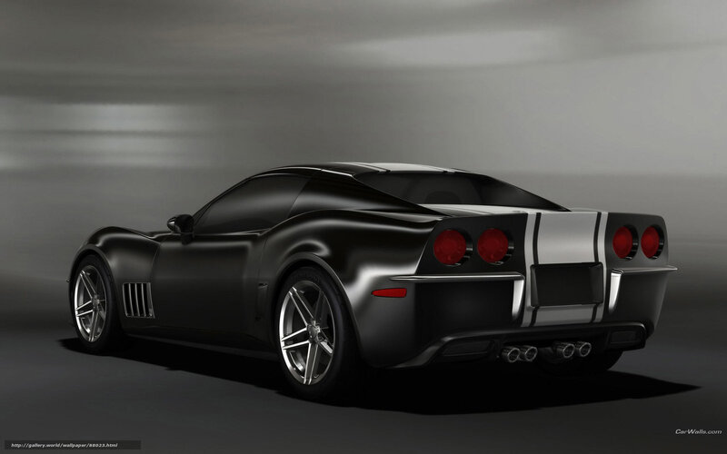 black sports car rear view